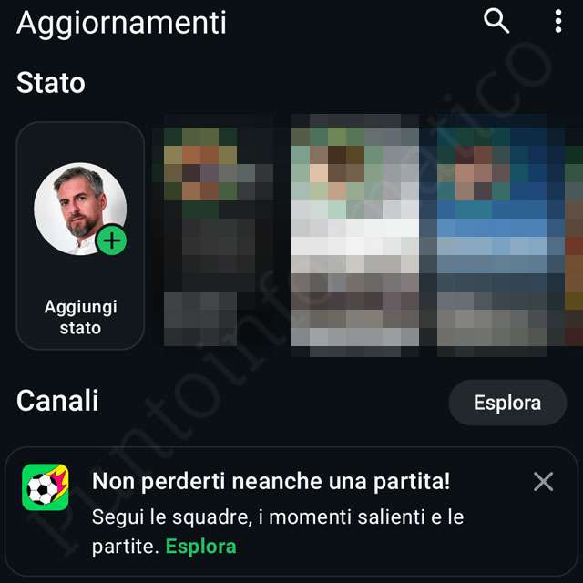 I mondiali in cima all'elenco dei Canali su WhatsApp