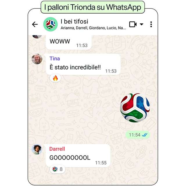 I palloni Trionda su WhatsApp