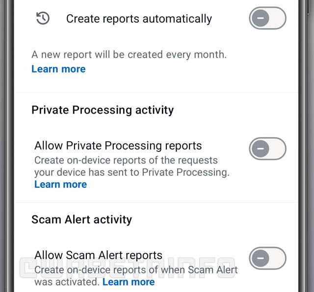 I report di WhatsApp per la funzionalità Scam Alert