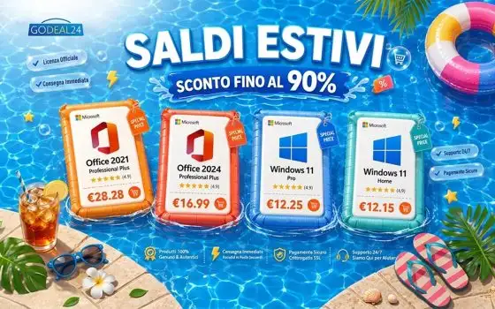 Office 2024 Pro a 16,99 € e Windows 11 Pro a 12,25 €: ultime ore dei saldi Godeal24