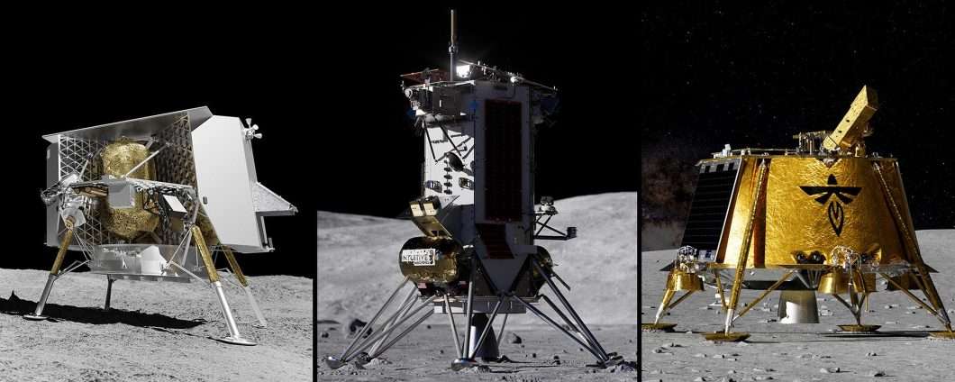 Tre nuovi lander e un gemello di Perseverance sulla Luna