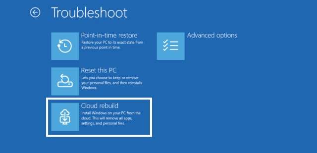 Windows 11 26H2 Cloud rebuild