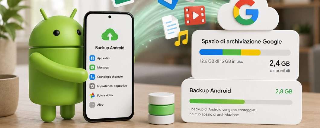 Google cambia i backup Android: ora occupano spazio nell'account