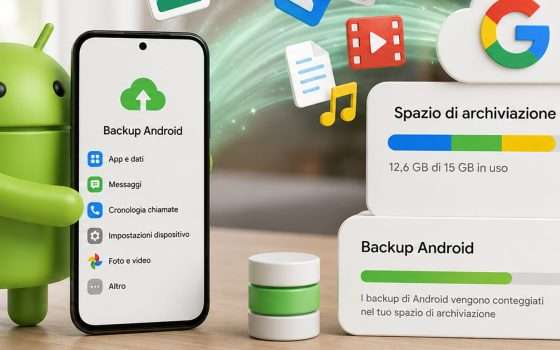 Google cambia i backup Android: ora occupano spazio nell'account