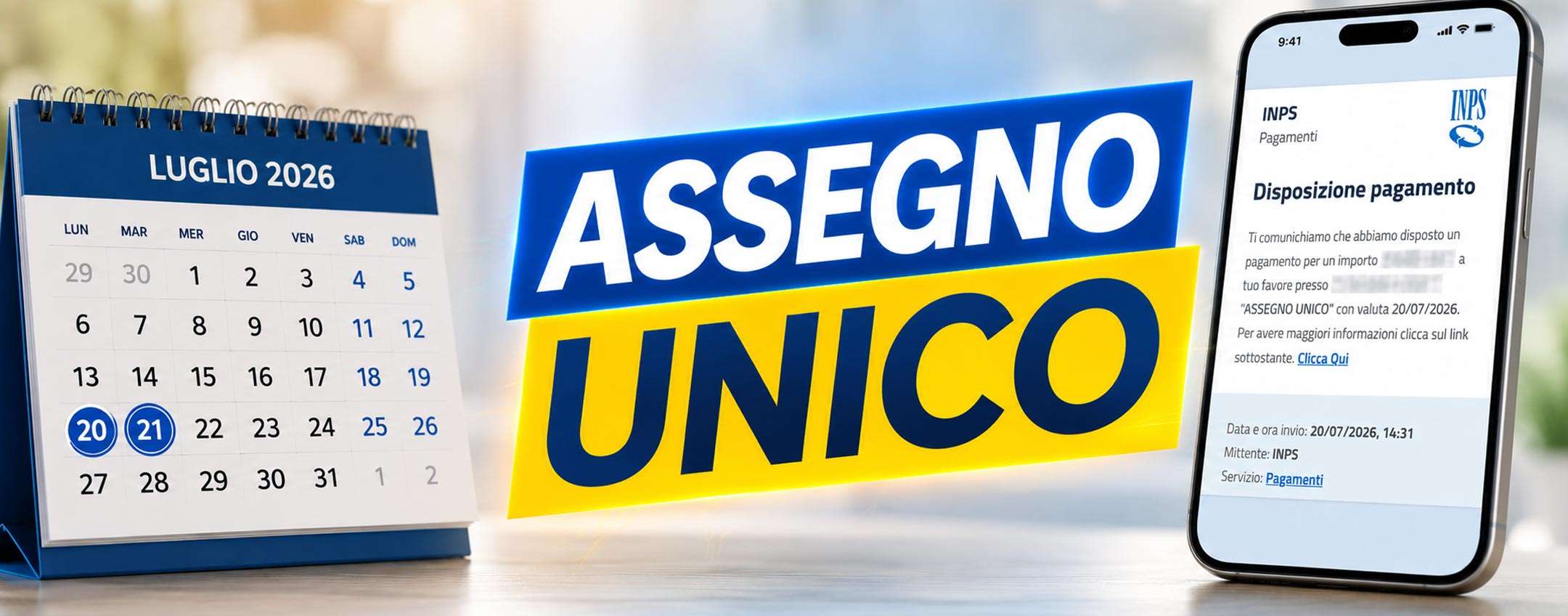 Assegno Unico, luglio 2026