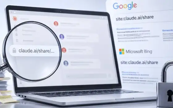 Le chat di Claude sono finite su Google e Bing: cosa è successo