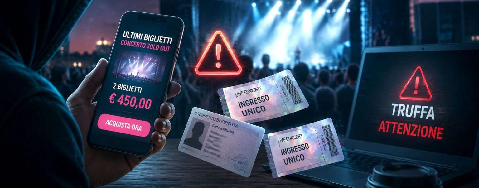 Anteprima: Trovi il biglietto per un concerto sold out, attenzione alla truffa