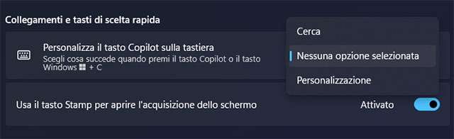 Già oggi si può personalizzare il funzionamento del tasto Copilot