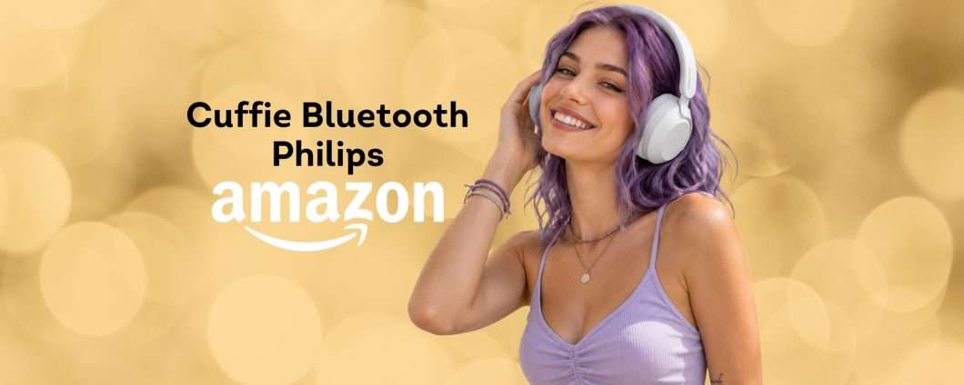 Cuffie Bluetooth Philips da 50 ore con cancellazione del rumore, scontatissime