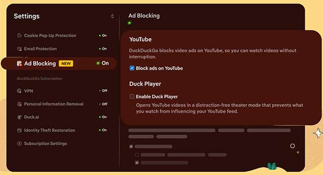L'ultima versione del browser di DuckDuckGo introduce il blocco automatico delle pubblicità video, anche su YouTube