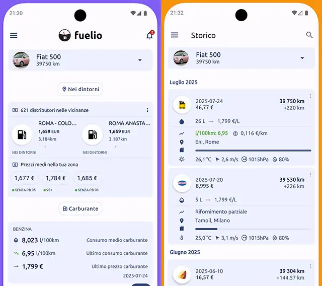 L'app Fuelio