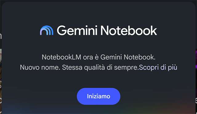 Gemini Notebook è il nuovo nome di NotebookLM