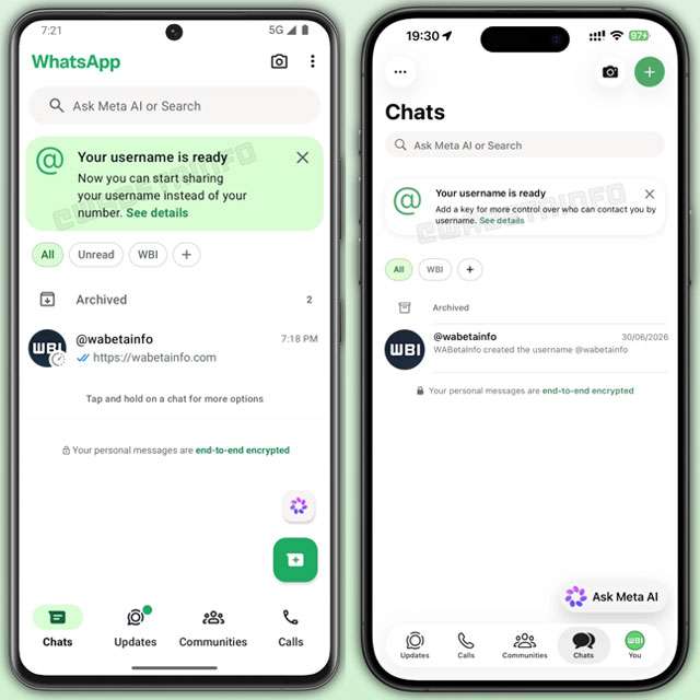 Qualcuno può già usare i nomi utente su WhatsApp