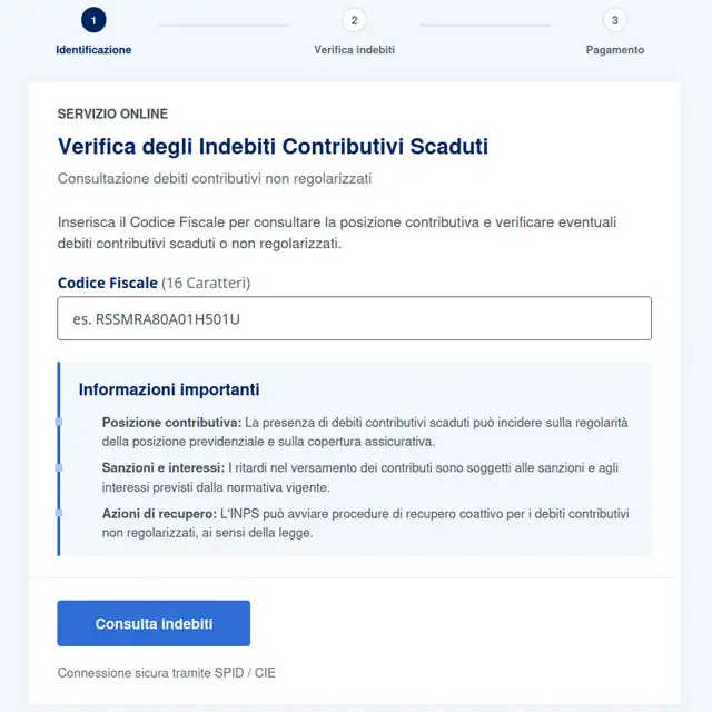 Una delle pagine che simulano di essere INPS per rubare dati