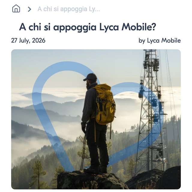 Il post vuoto sul blog ufficiale di Lyca Mobile