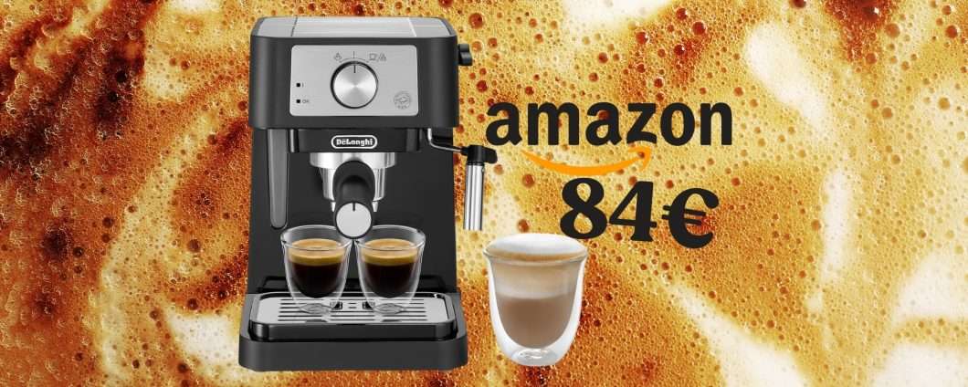 Macchina da caffè De'Longhi, macinato o cialde + montalatte, a 84€