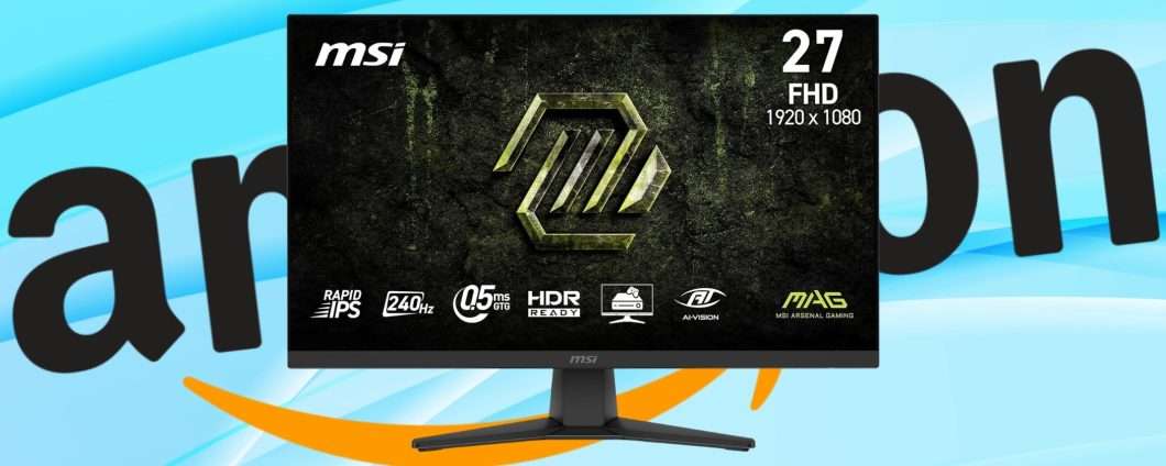 Monitor da gaming MSI 27" FHD con 240Hz e risposta di 0,5ms