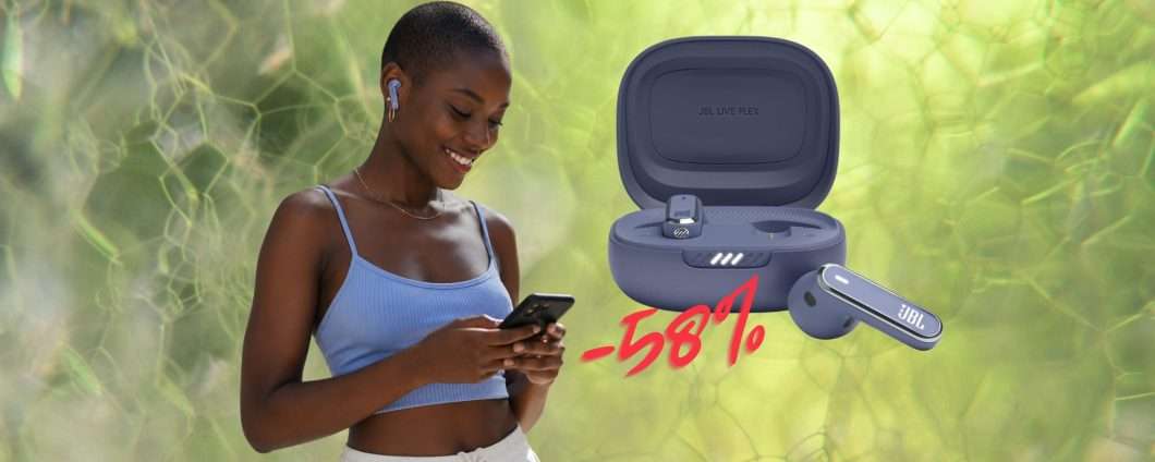 Musica e chiamate senza disturbi con 32h di autonomia: JBL Live Flex