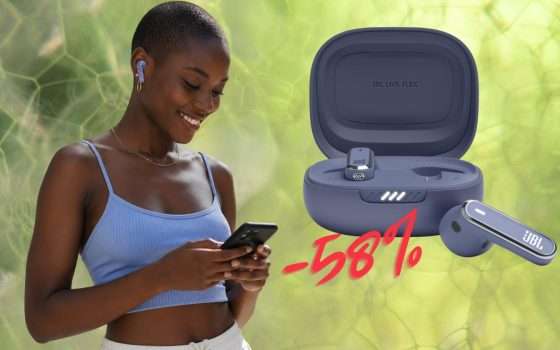 Musica e chiamate senza disturbi con 32h di autonomia: JBL Live Flex