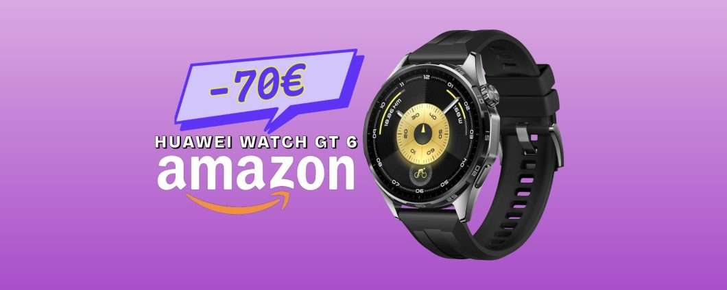 L'ottimo smartwatch HUAWEI WATCH GT 6 da 46mm a 70€ in meno