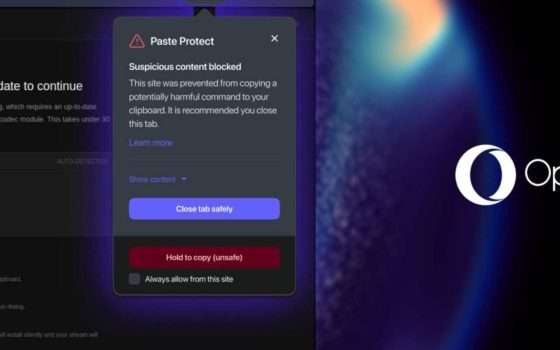 Paste Protect di Opera blocca gli attacchi agli appunti del PC