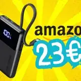 Power Bank INIU da 45W con cavo integrato e capacità da 10000mAh (23€)