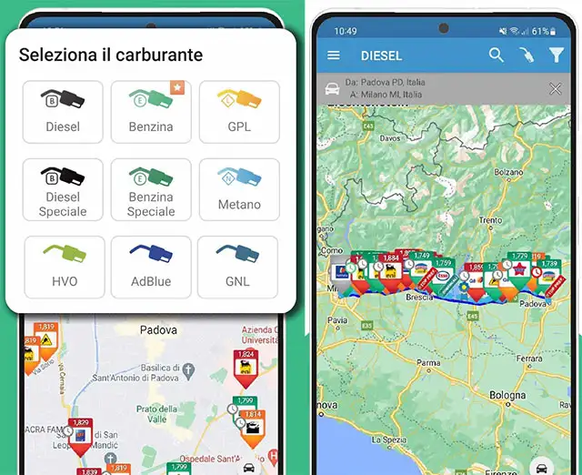 L'app Prezzi Benzina!