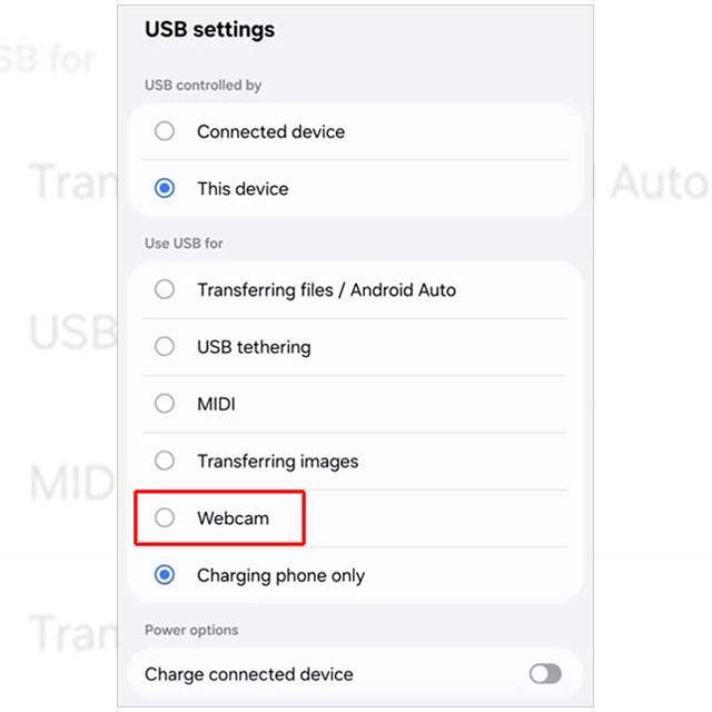 L'opzione per trasformare Samsung Galaxy Z Fold8 in una webcam
