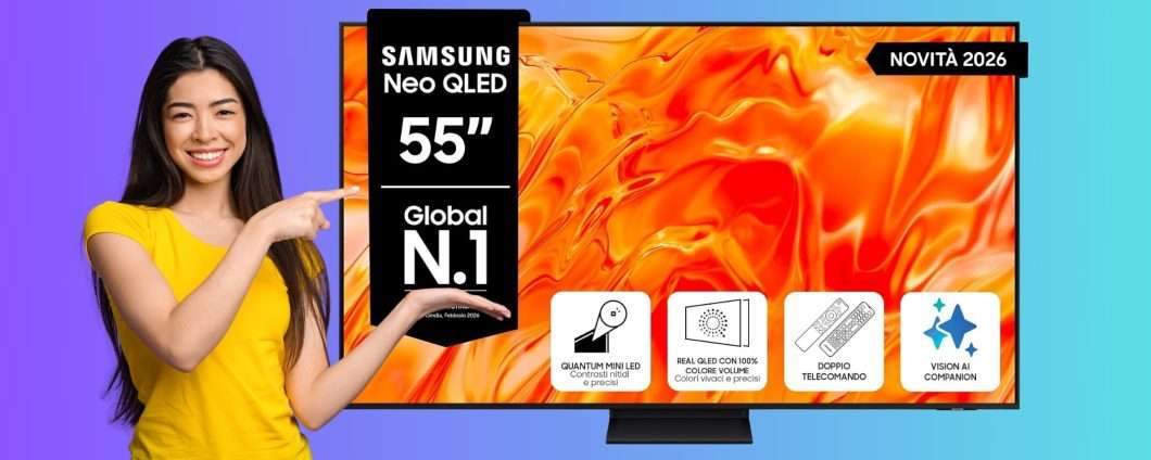 Smart TV Samsung da 55" QLED 4K Mini LED per entrare nell'azione