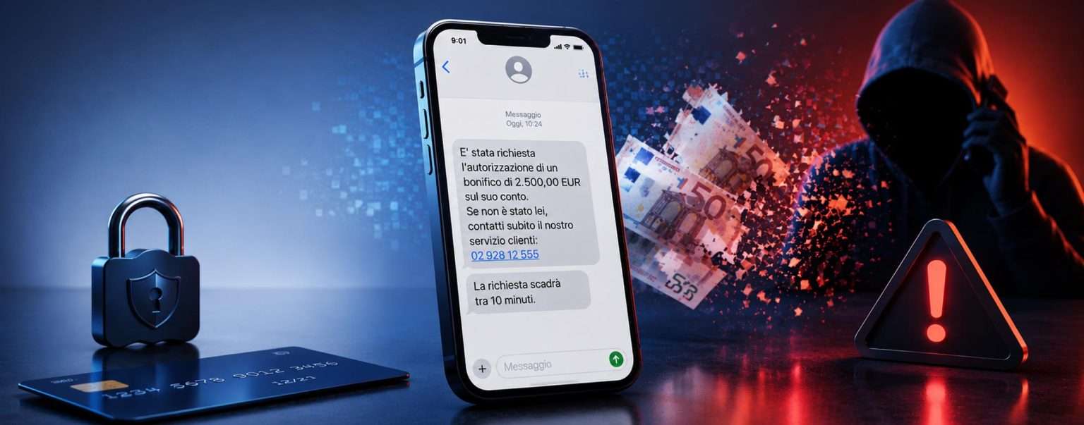 Anteprima: Risponde a un SMS e gli rubano 36.000 euro, rimborsato