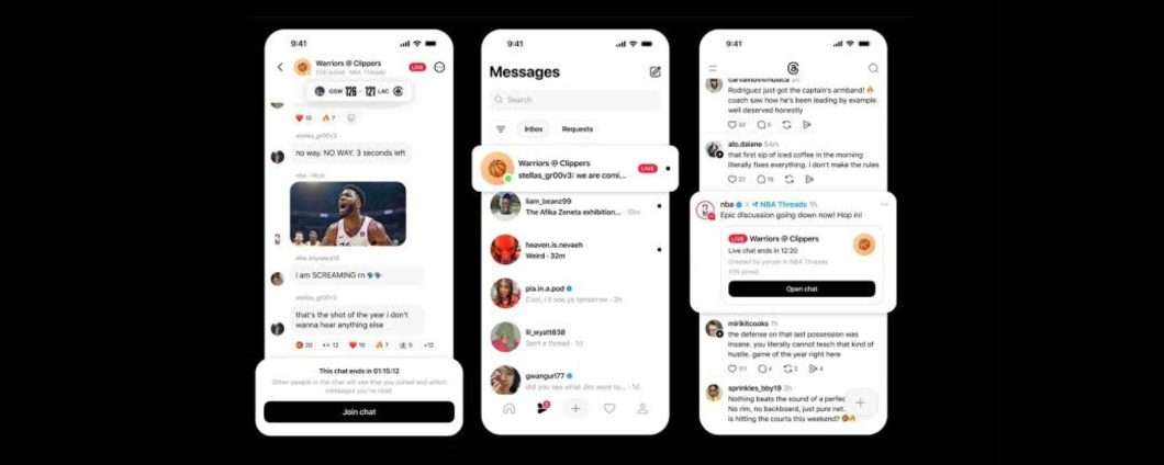 Threads: arrivano le Live Chat con traduzioni e co-moderatori