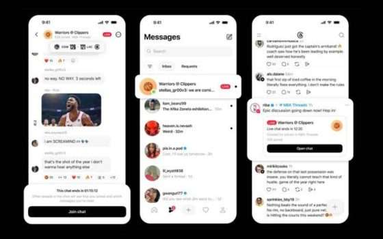 Threads: arrivano le Live Chat con traduzioni e co-moderatori