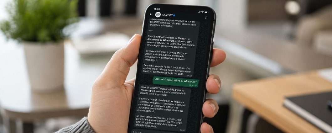 ChatGPT torna su WhatsApp in Italia: come scrivere all'AI