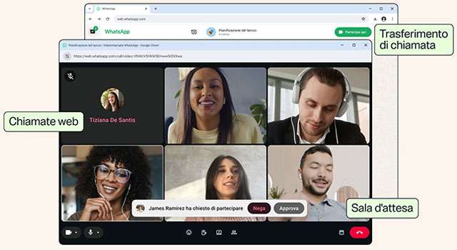 Chiamate e videochiamate ora sono disponibili anche all'interno di WhatsApp Web