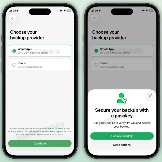 La nuova funzionalità di WhatsApp su iOS per la gestione dei backup sul cloud di Meta
