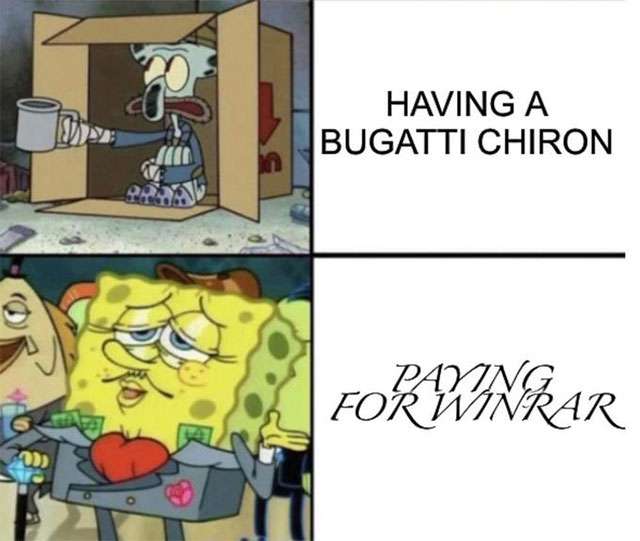Il meme su WinRAR