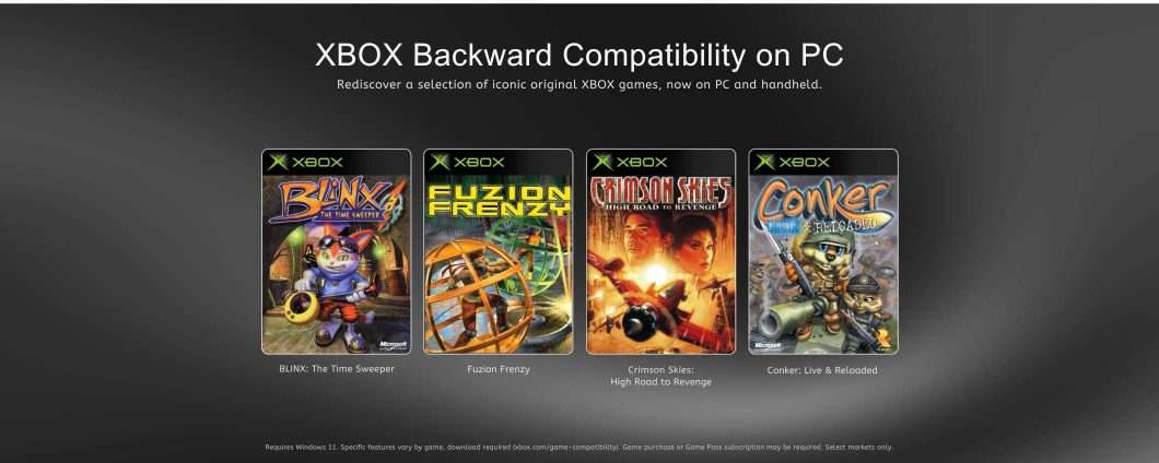 Windows 11, arrivano i giochi Xbox classici con la retrocompatibilità