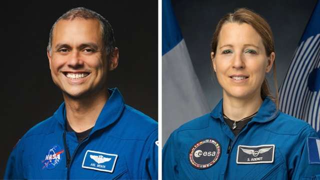 Anil Menon e Sophie Adenot