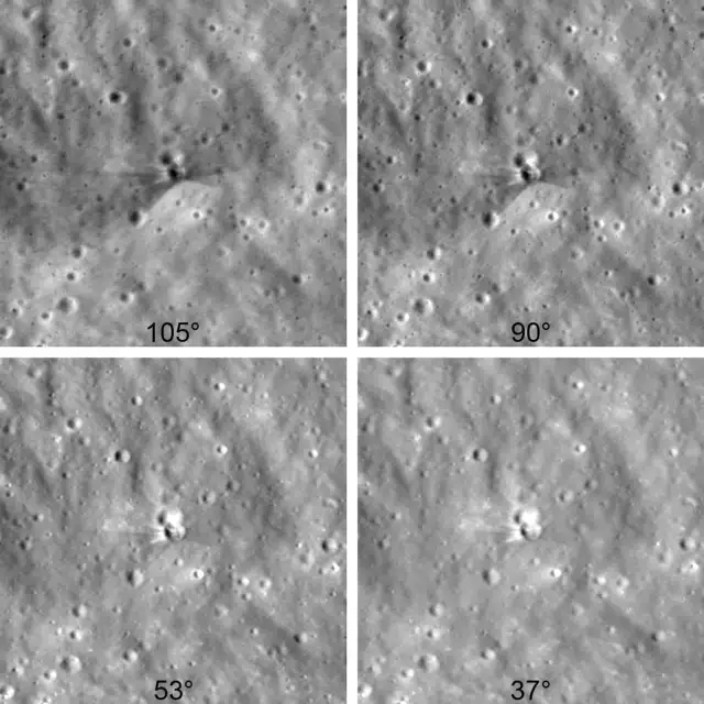 Immagini cratere Falcon 9