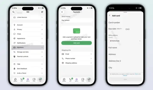 WhatsApp Payments test