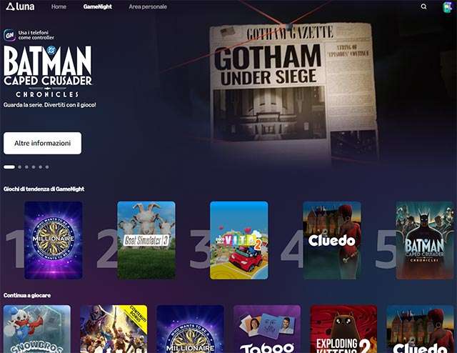I giochi in streaming su Amazon Luna