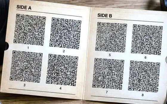 Mettere una canzone in otto codici QR e poi riascoltarla