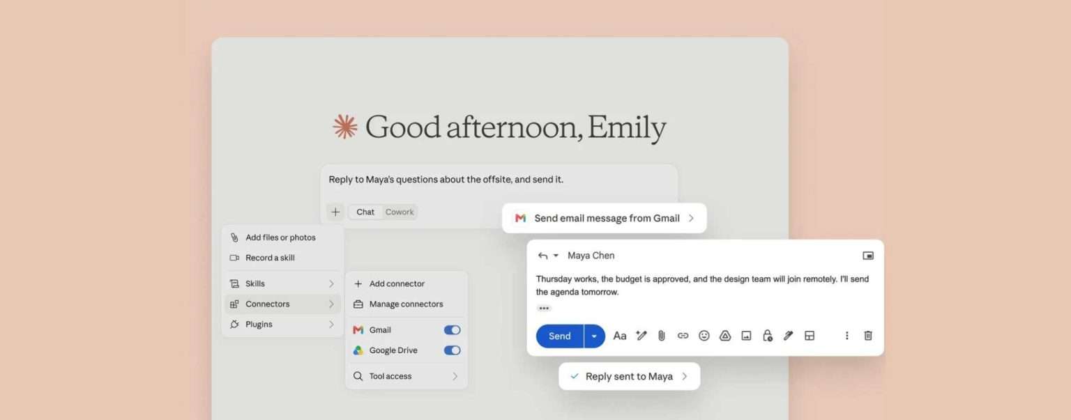 Anteprima: Gmail, Claude può rispondere alle email e inviarle senza permesso