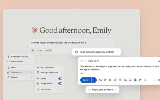 Gmail, Claude può rispondere alle email e inviarle senza permesso