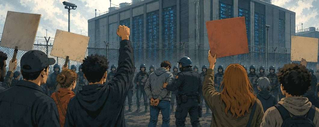 Crescono gli arresti per le proteste contro i data center