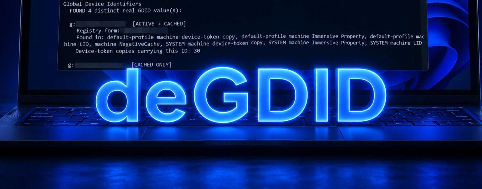 Anteprima: deGDID blocca il tracker di Windows, lo script ferma GDID