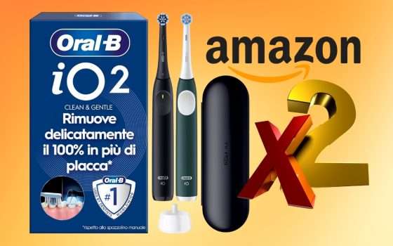 Denti splendenti e gengive sane con Oral-B iO2 a soli 69€ in confezione da 2