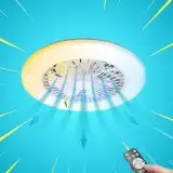 Freddo senza climatizzatore grazie al ventilatore da soffitto con luce LED Aigostar a 56€
