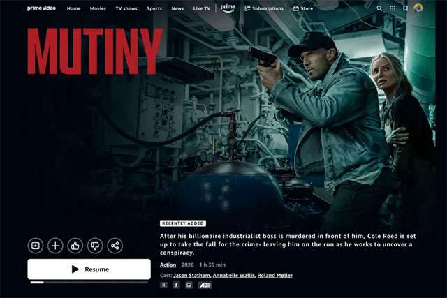 Mutiny in streaming su Prime Video prima del previsto?