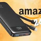 Ricarica veloce per 5 device con questo Power Bank con cavi integrati